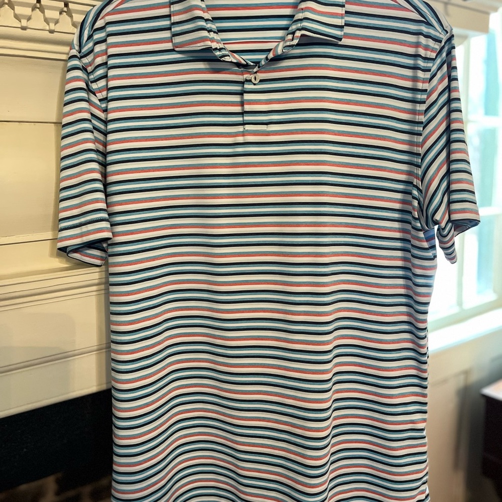 Peter Millar Multicolor Striped Performance Polo … - image 4